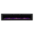 The Sideline 100 Inch Recessed Smart Electric Fireplace 80032